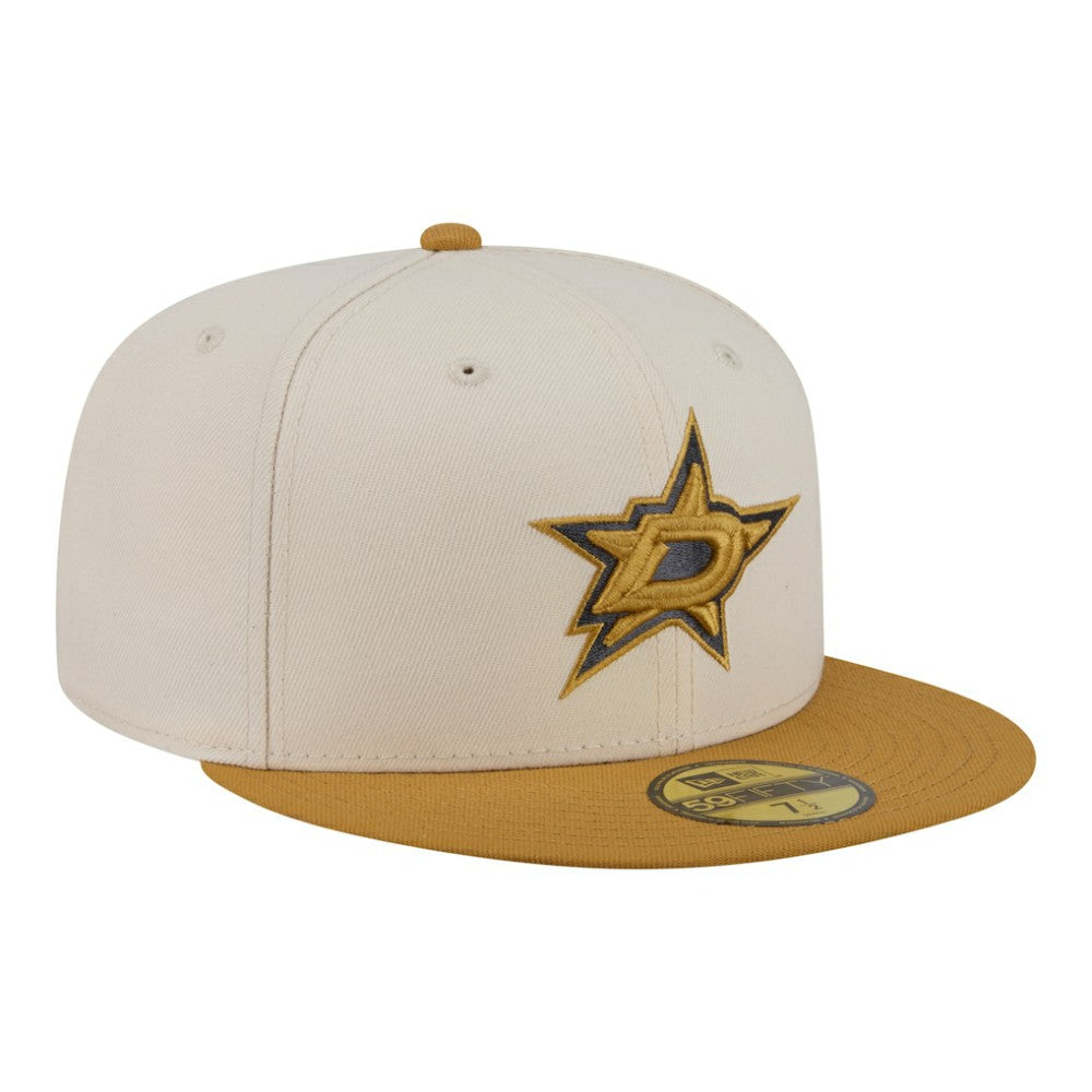 Dallas Stars New Era Colorpack Two-Tone 59FIFTY Fitted Hat - Cream/Tan - NHL
