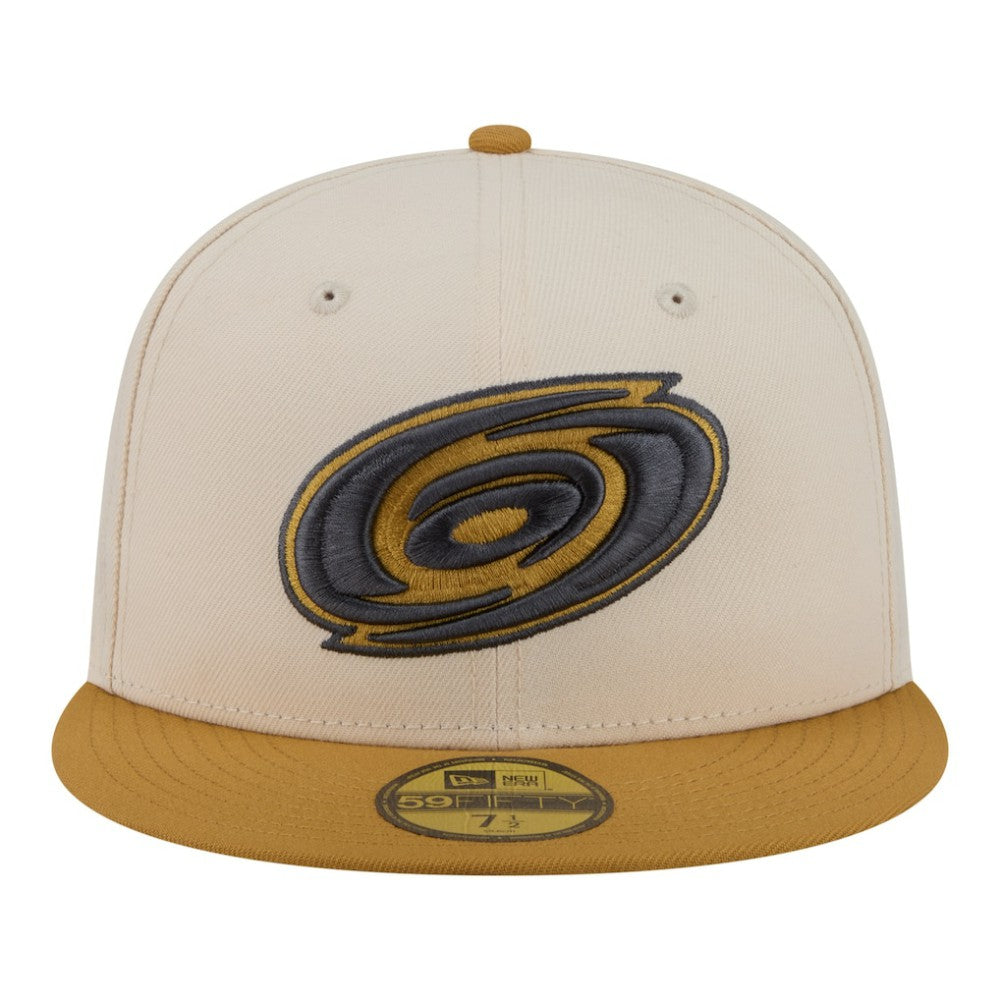 Carolina Hurricanes New Era Colorpack Two-Tone 59FIFTY Fitted Hat - Cream/Tan - NHL