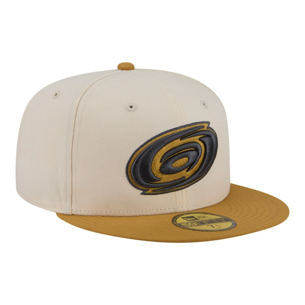 Carolina Hurricanes New Era Colorpack Two-Tone 59FIFTY Fitted Hat - Cream/Tan - NHL