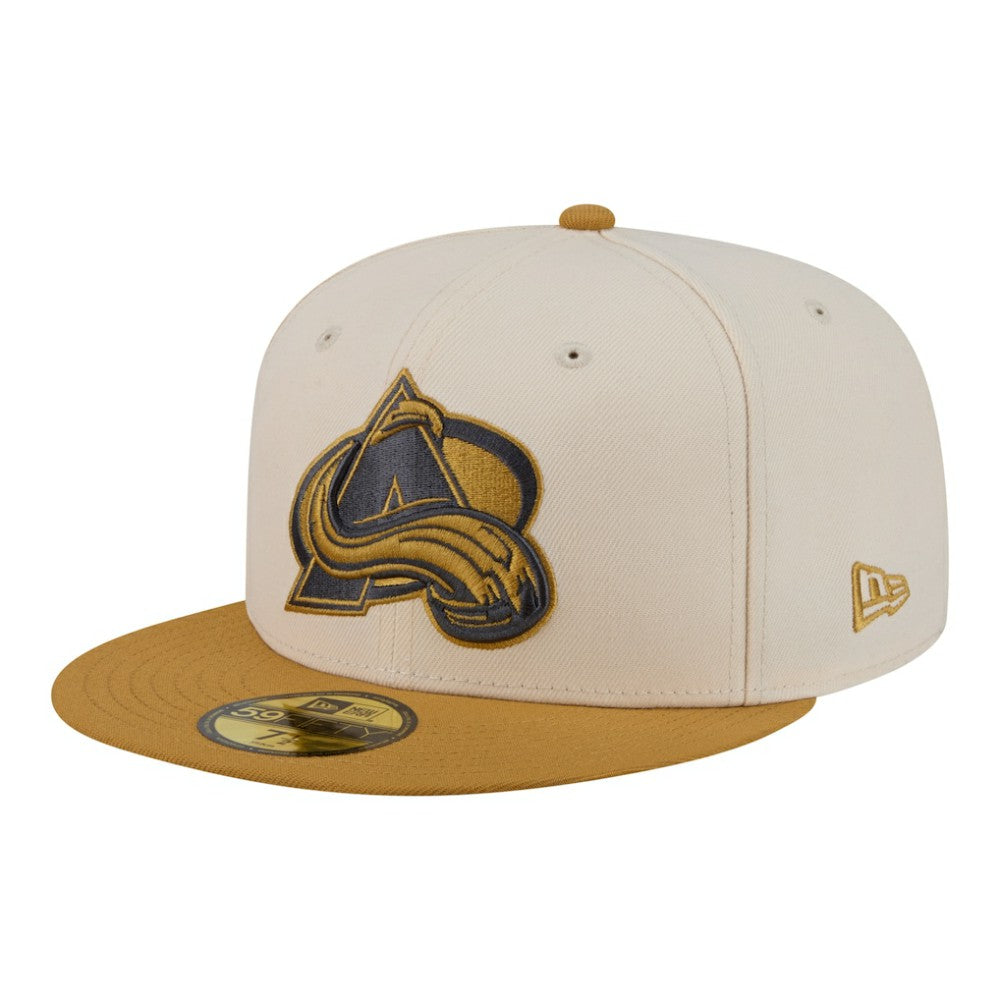 Colorado Avalanche New Era Colorpack Two-Tone 59FIFTY Fitted Hat - Cream/Tan - NHL