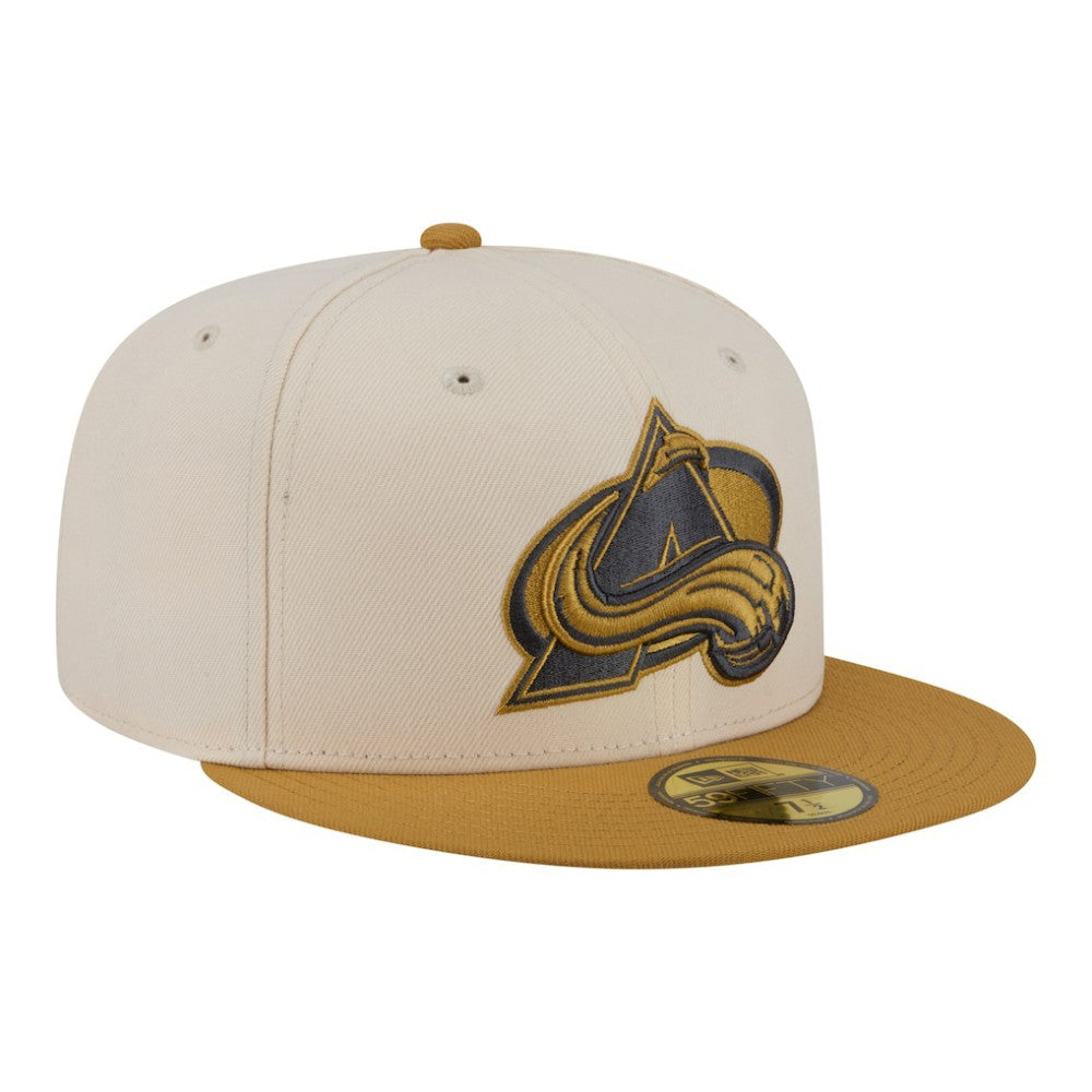 Colorado Avalanche New Era Colorpack Two-Tone 59FIFTY Fitted Hat - Cream/Tan - NHL