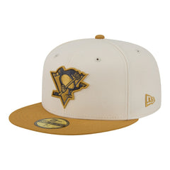 Pittsburgh Penguins New Era Colorpack Two-Tone 59FIFTY Fitted Hat - Cream/Tan - NHL