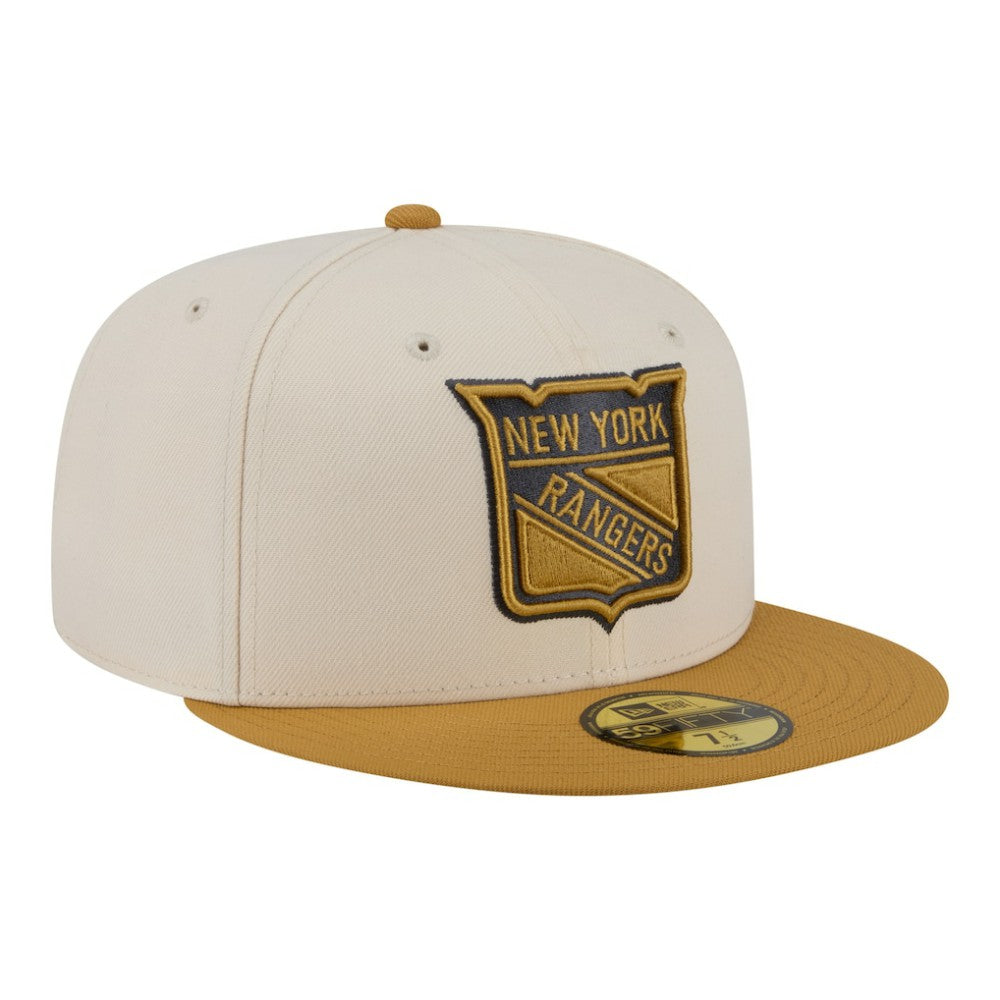 New York Rangers New Era Colorpack Two-Tone 59FIFTY Fitted Hat - Cream/Tan - NHL