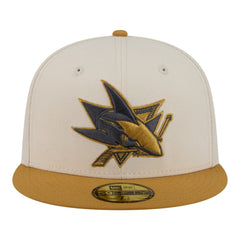 San Jose Sharks New Era Colorpack Two-Tone 59FIFTY Fitted Hat - Cream/Tan - NHL