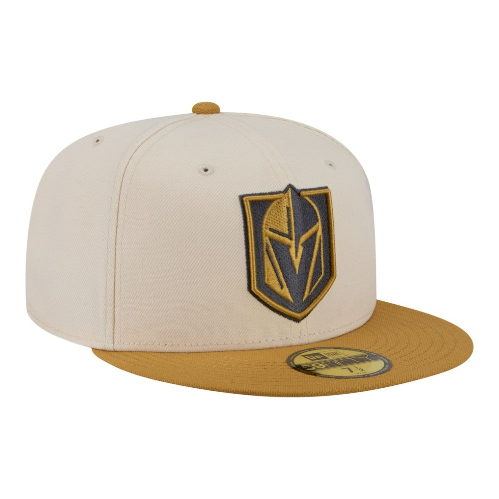 Vegas Golden Knights New Era Colorpack Two-Tone 59FIFTY Fitted Hat - Cream/Tan - NHL