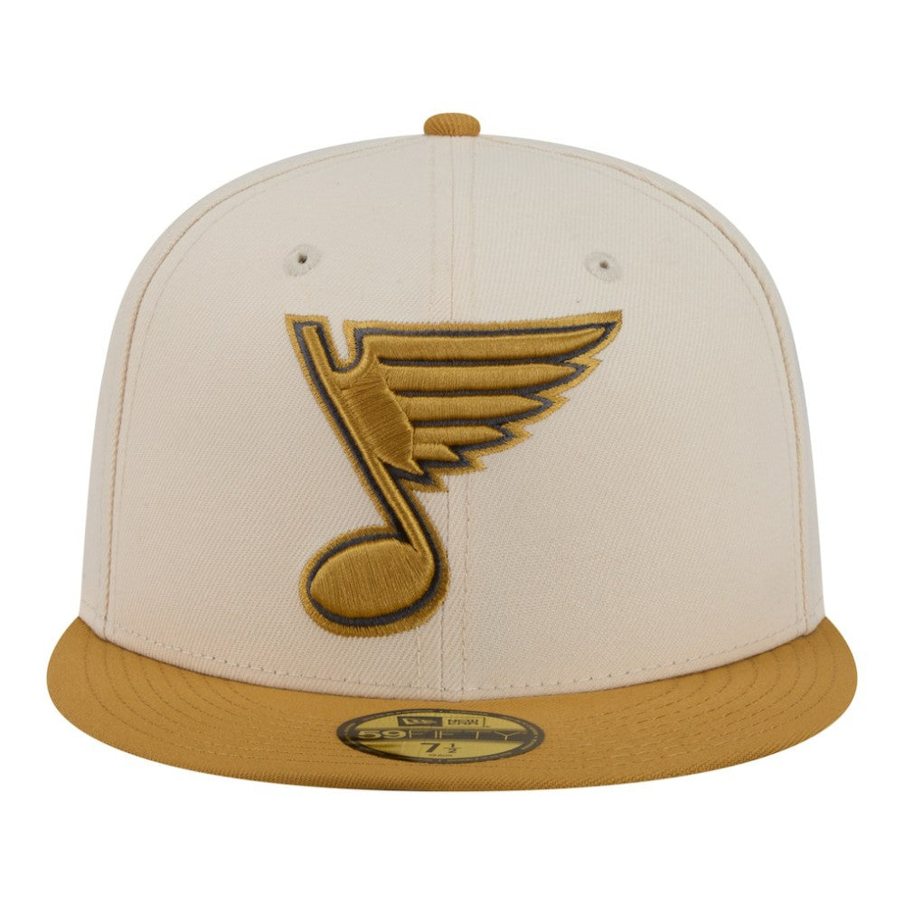 St. Louis Blues New Era Colorpack Two-Tone 59FIFTY Fitted Hat - Cream/Tan - NHL