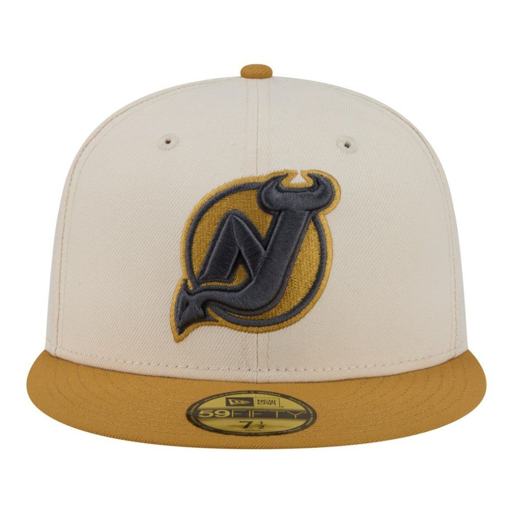 New Jersey Devils New Era Colorpack Two-Tone 59FIFTY Fitted Hat - Cream/Tan - NHL