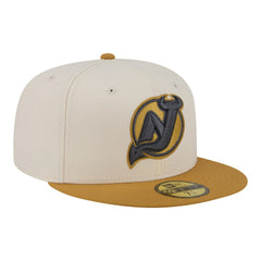 New Jersey Devils New Era Colorpack Two-Tone 59FIFTY Fitted Hat - Cream/Tan - NHL
