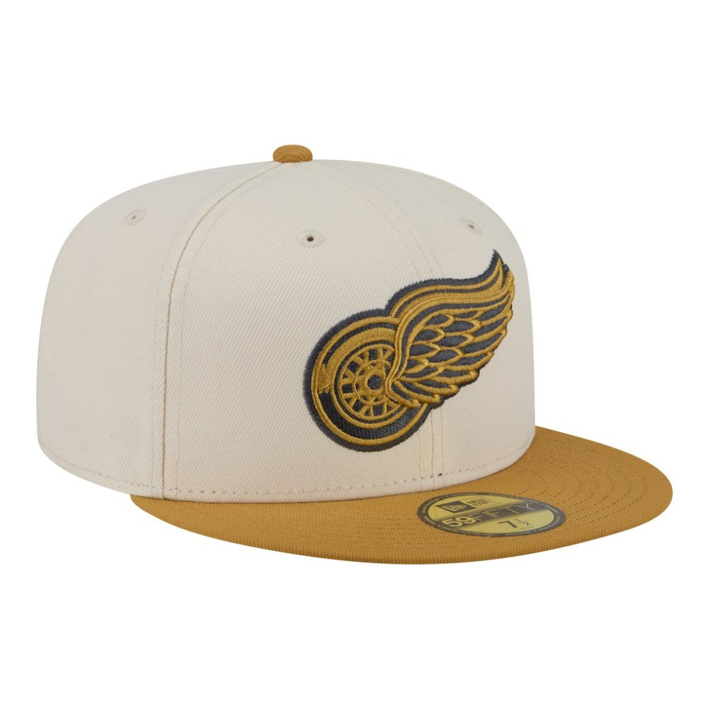 Detroit Red Wings New Era Colorpack Two-Tone 59FIFTY Fitted Hat - Cream/Tan - NHL