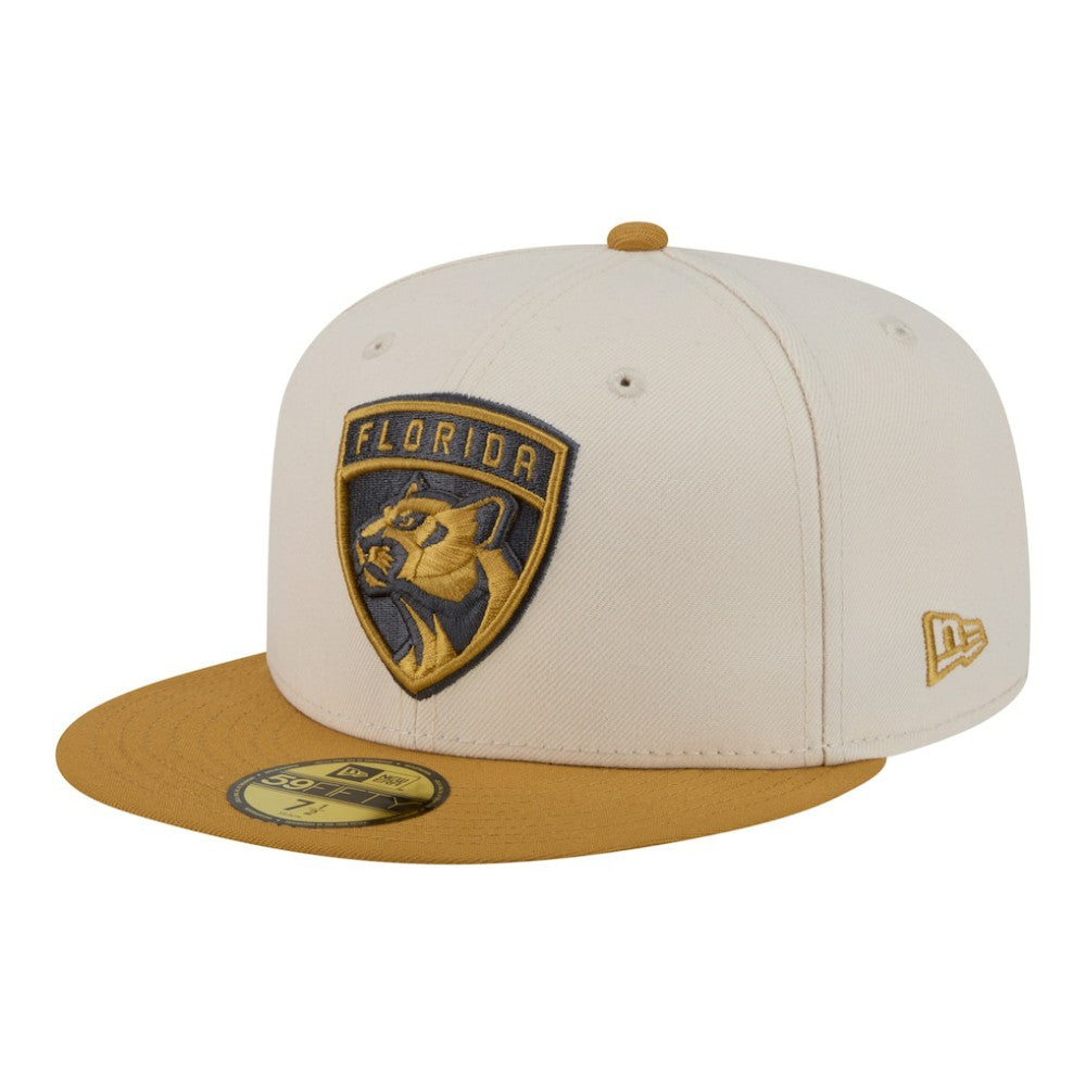 Florida Panthers New Era Colorpack Two-Tone 59FIFTY Fitted Hat - Cream/Tan - NHL