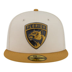Florida Panthers New Era Colorpack Two-Tone 59FIFTY Fitted Hat - Cream/Tan - NHL