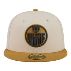 Edmonton Oilers New Era Colorpack Two-Tone 59FIFTY Fitted Hat - Cream/Tan - NHL