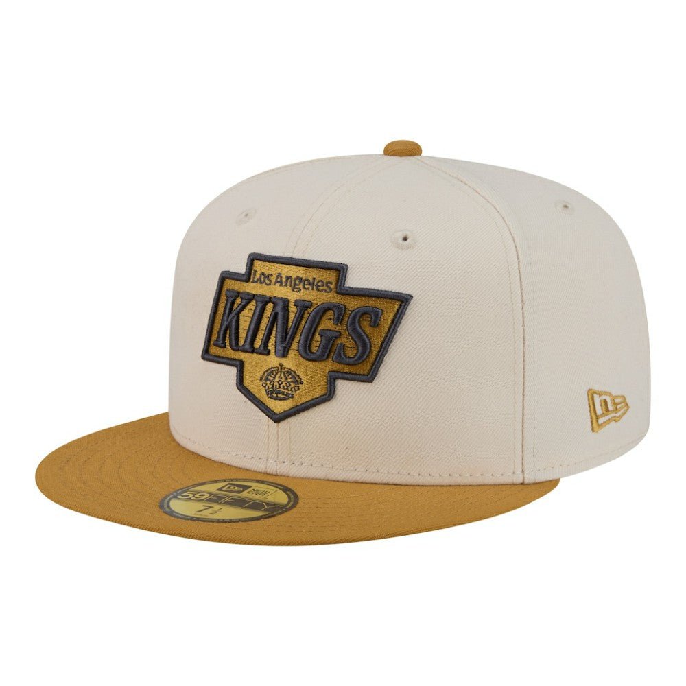 Los Angeles Kings New Era Colorpack Two-Tone 59FIFTY Fitted Hat - Cream/Tan - NHL