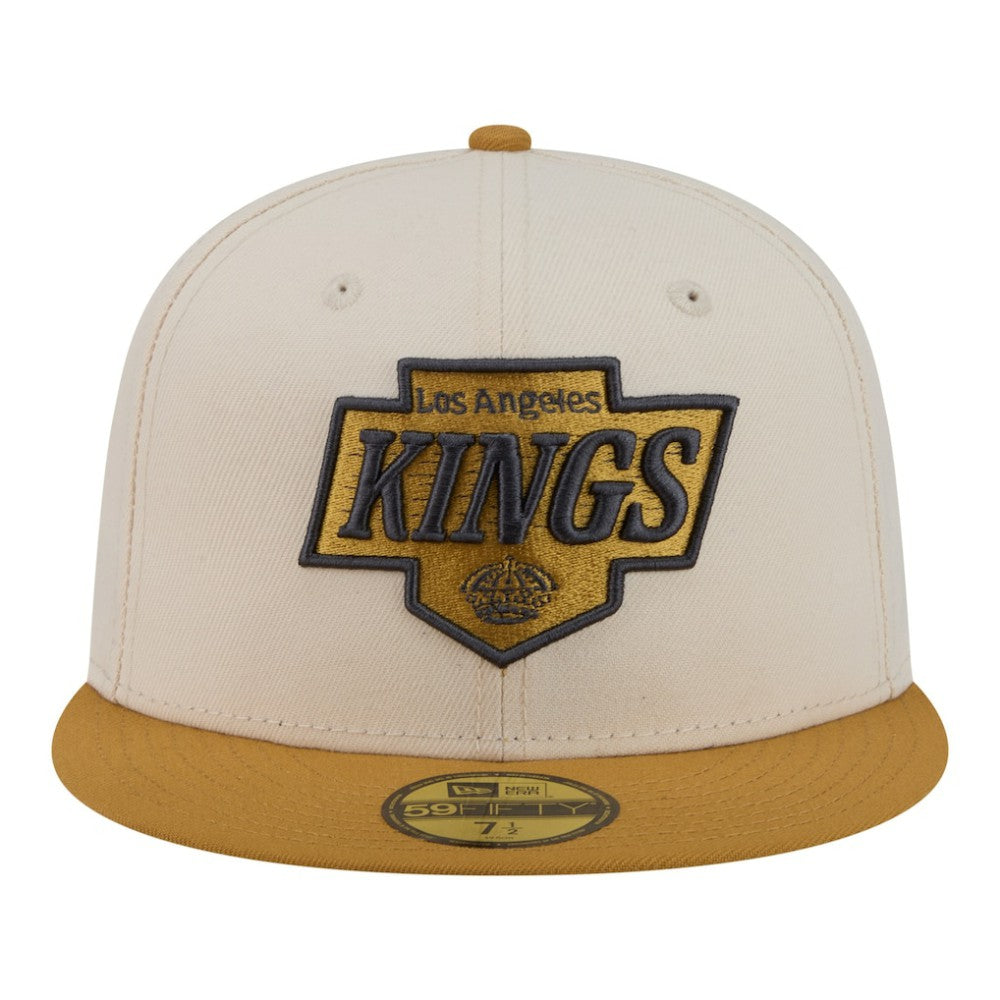 Los Angeles Kings New Era Colorpack Two-Tone 59FIFTY Fitted Hat - Cream/Tan - NHL