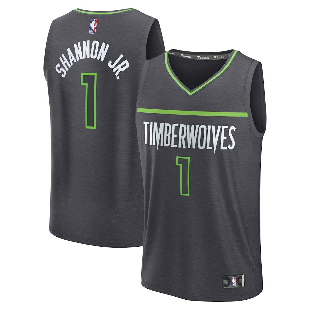 Terrence Shannon Jr. Minnesota Timberwolves Fast Break Replica Jersey Statement Edition Anthracite - NBA