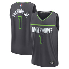 Terrence Shannon Jr. Minnesota Timberwolves Fast Break Replica Jersey Statement Edition Anthracite - NBA