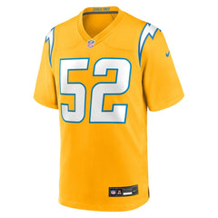 Khalil Mack Los Angeles Chargers Alternate Charger Power Game Player Jersey Gold | Nike for Sale