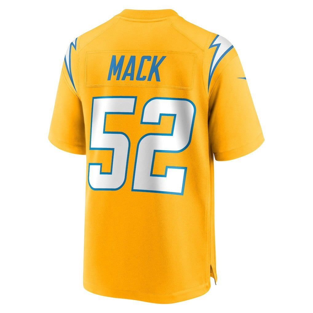 Khalil Mack Los Angeles Chargers Alternate Charger Power Game Player Jersey Gold | Nike for Sale