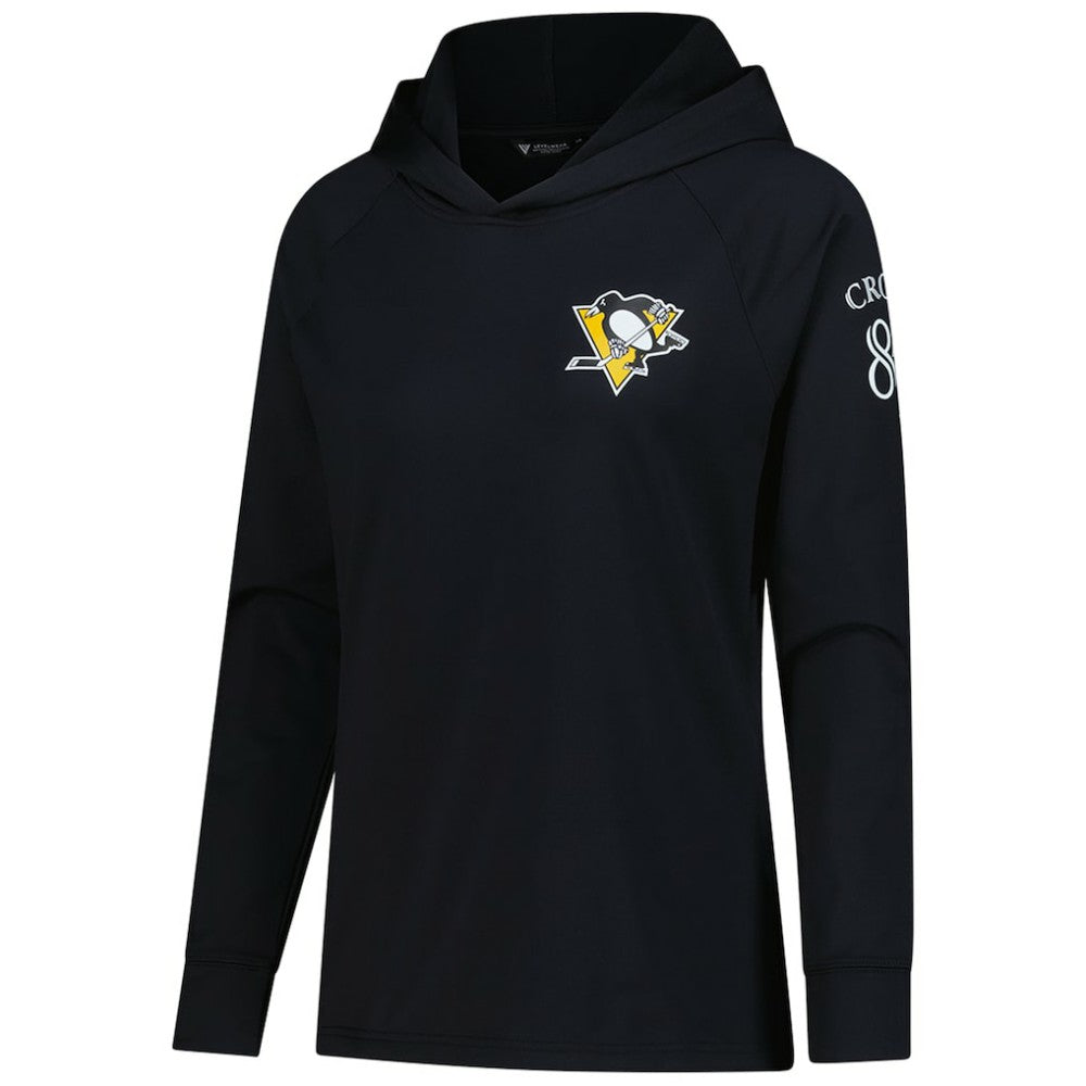Sidney Crosby Pittsburgh Penguins Levelwear Women's Impression Name & Number Raglan Hoodie - Black - NHL