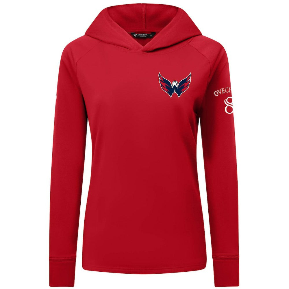 Alexander Ovechkin Washington Capitals Levelwear Women's Impression Name & Number Raglan Hoodie - Red - NHL
