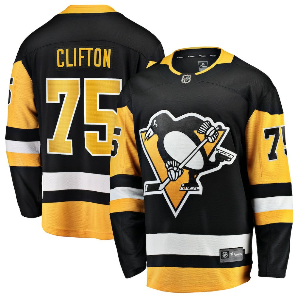 Connor Clifton Pittsburgh Penguins Fanatics Home Breakaway Jersey - Black - NHL