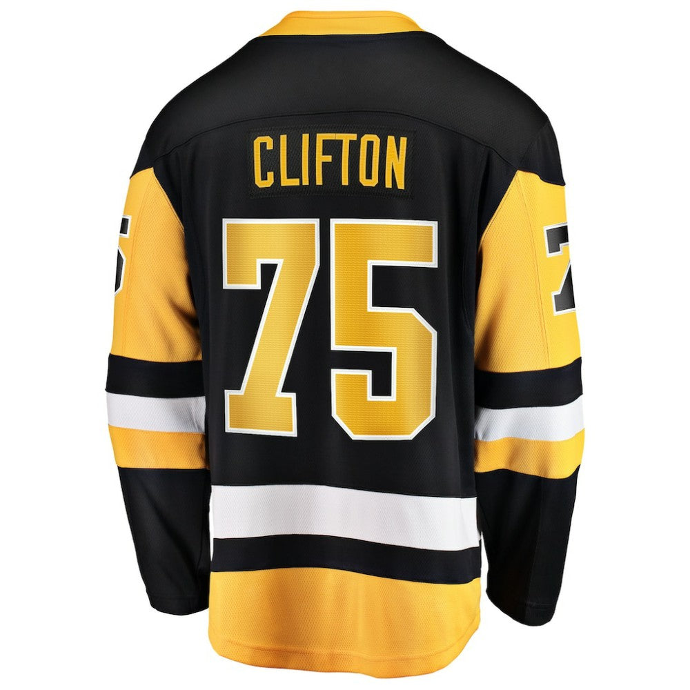 Connor Clifton Pittsburgh Penguins Fanatics Home Breakaway Jersey - Black - NHL