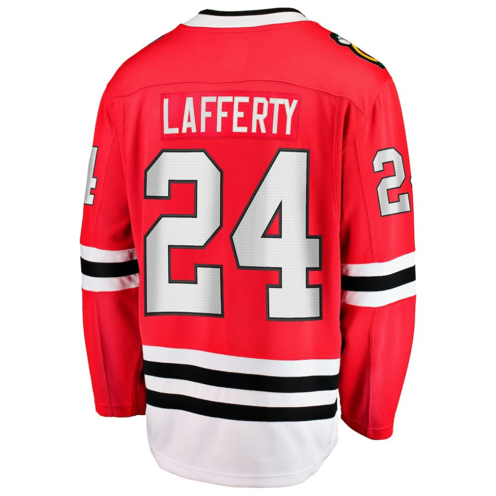 Sam Lafferty Chicago Blackhawks Fanatics Home Breakaway Jersey - Red - NHL