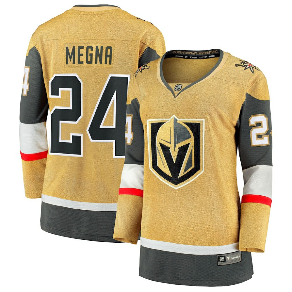 Jaycob Megna Vegas Golden Knights Fanatics Women's Home Breakaway Jersey - Gold - NHL