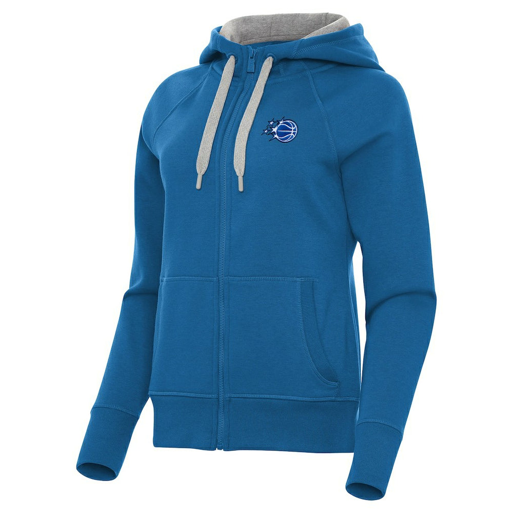 Orlando Magic Antigua Women's New Logo Victory Full-Zip Hooded Sweatshirt Blue - NBA