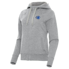 Orlando Magic Antigua Women's New Logo Victory Full-Zip Hooded Sweatshirt Heather Gray - NBA