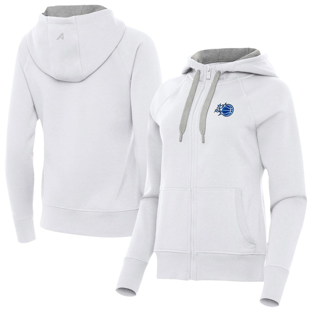 Orlando Magic Antigua Women's New Logo Victory Full-Zip Hooded Sweatshirt White - NBA