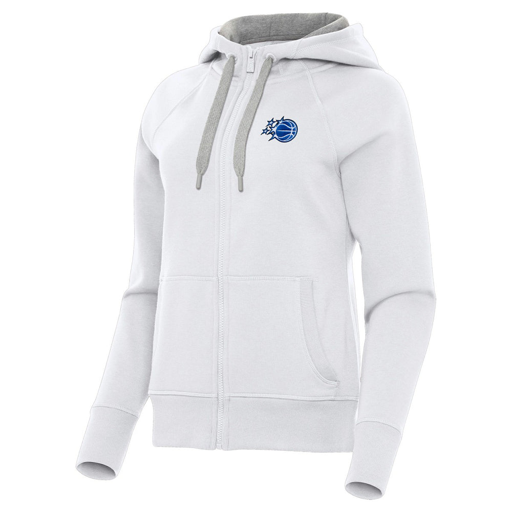 Orlando Magic Antigua Women's New Logo Victory Full-Zip Hooded Sweatshirt White - NBA