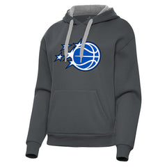 Orlando Magic Antigua Women's New Logo Victory Pullover Hoodie Charcoal - NBA