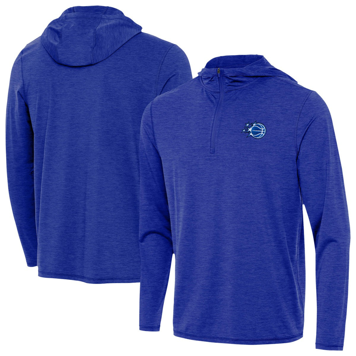 Orlando Magic Antigua New Logo Tidy Quarter-Zip Hoodie Heather Royal - NBA