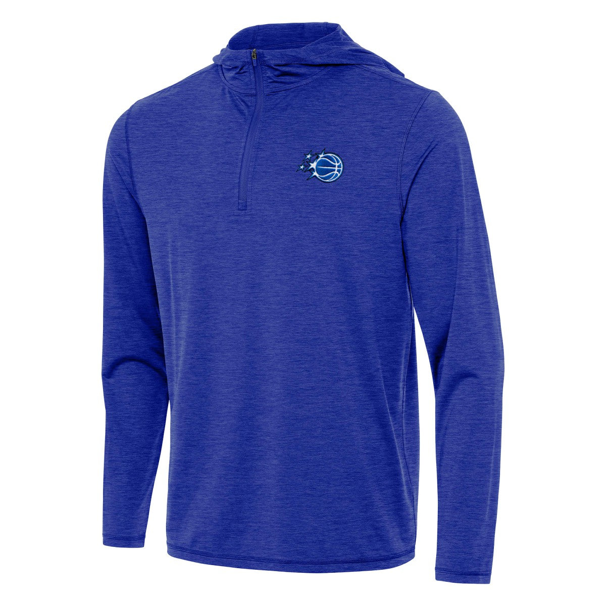 Orlando Magic Antigua New Logo Tidy Quarter-Zip Hoodie Heather Royal - NBA