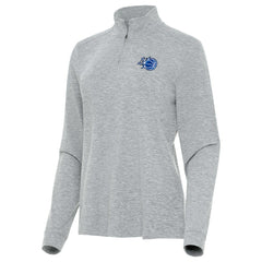 Orlando Magic Antigua Women's New Logo Mentor Long Sleeve Quarter-Zip Mock Polo Heather Gray - NBA
