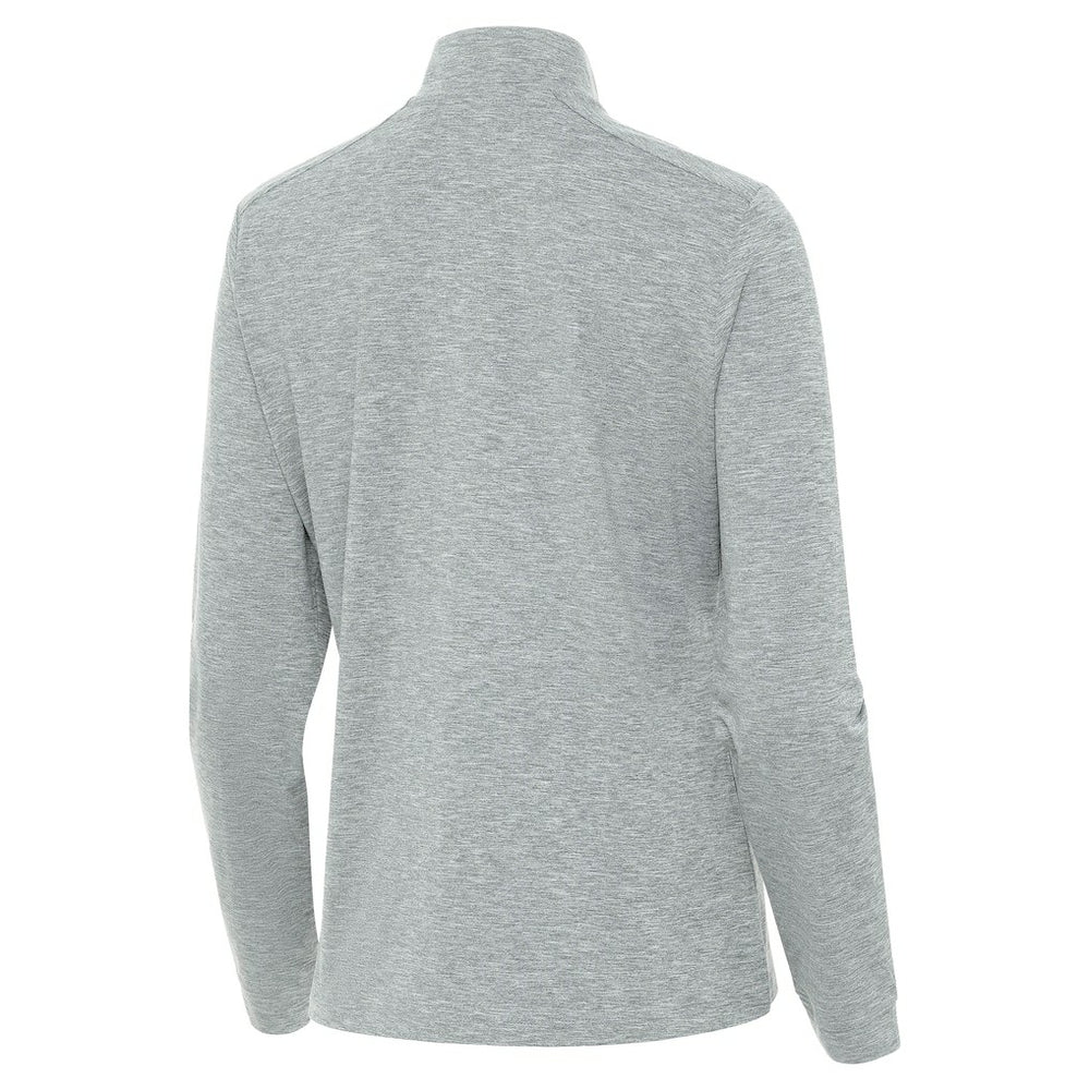 Orlando Magic Antigua Women's New Logo Mentor Long Sleeve Quarter-Zip Mock Polo Heather Gray - NBA