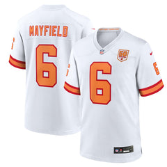 Baker Mayfield '76 Tampa Bay Buccaneers 50th Season Game Jersey White | Nike for Sale