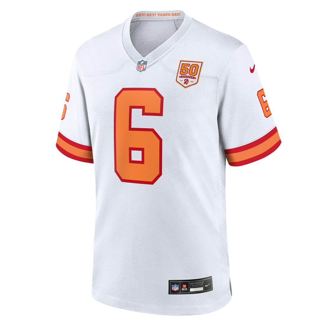 Baker Mayfield '76 Tampa Bay Buccaneers 50th Season Game Jersey White | Nike for Sale