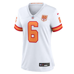 Baker Mayfield '76 Tampa Bay Buccaneers Women's 50th Season Game Jersey White | Nike for Sale