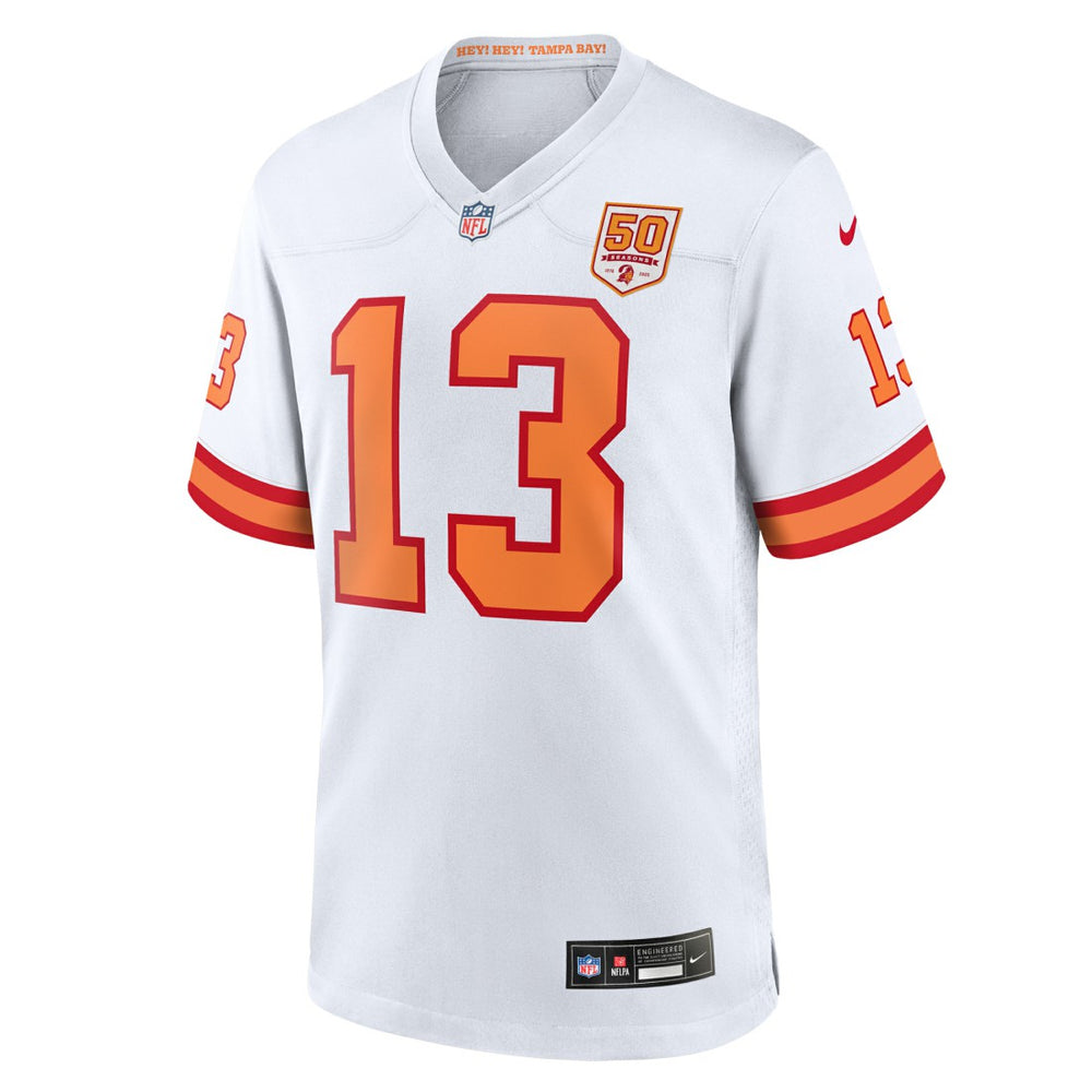 Mike Evans '76 Tampa Bay Buccaneers 50th Season Game Jersey White | Nike for Sale