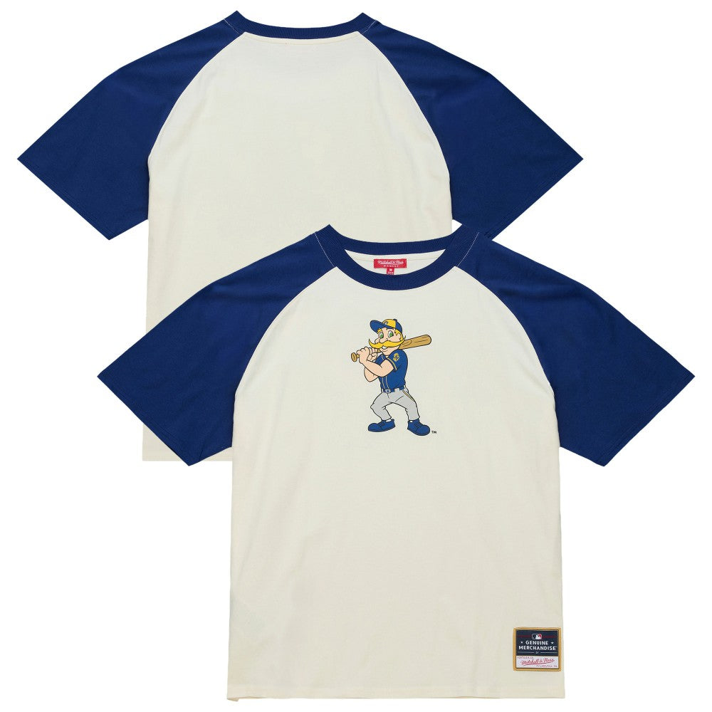 Milwaukee Brewers Mitchell & Ness Women's Boyfriend Raglan T-Shirt - MLB