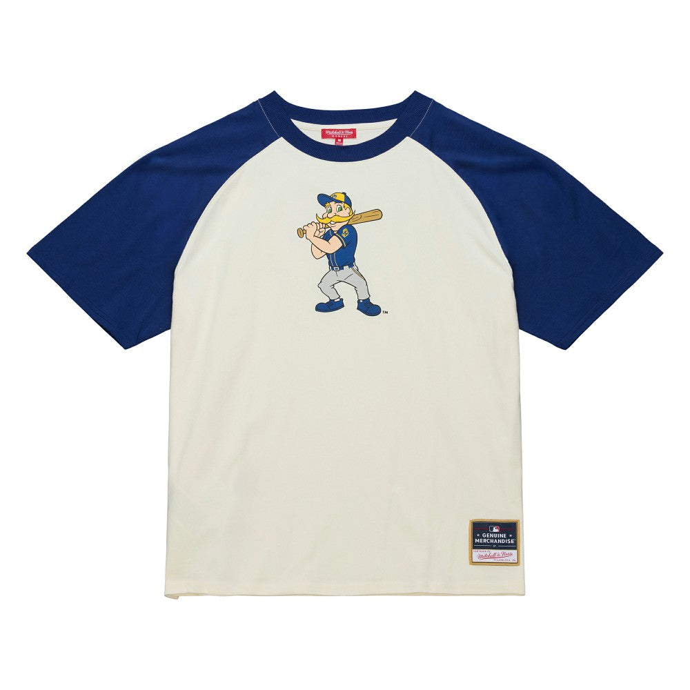 Milwaukee Brewers Mitchell & Ness Women's Boyfriend Raglan T-Shirt - MLB