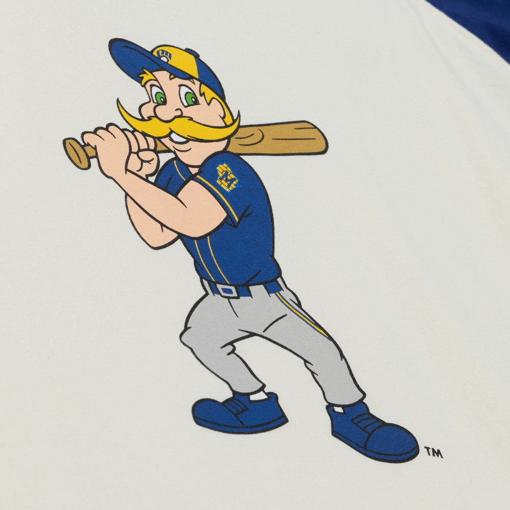 Milwaukee Brewers Mitchell & Ness Women's Boyfriend Raglan T-Shirt - MLB