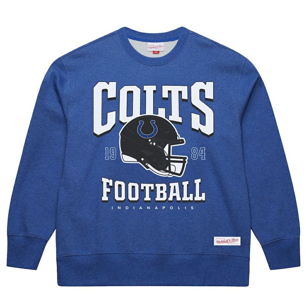 Indianapolis Colts Indiana Nights Helmet Sweatshirt Royal | Mitchell & Ness
