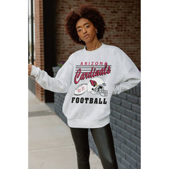 Arizona Cardinals Gameday Couture Women's Home Turf Oversized Premium Fleece Pullover Sweatshirt Ash | NFL