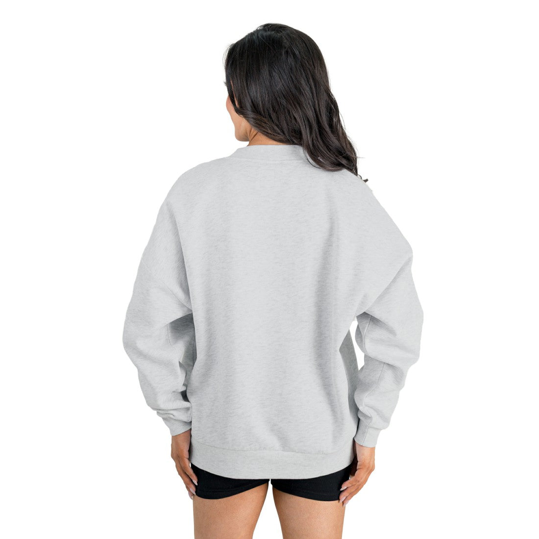 Detroit Lions Gameday Couture Women's Home Turf Oversized Premium Fleece Pullover Sweatshirt Ash | NFL