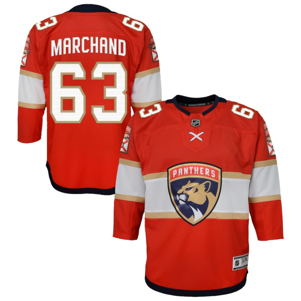 Brad Marchand Florida Panthers Outerstuff Youth Premier Player Jersey - Red - NHL