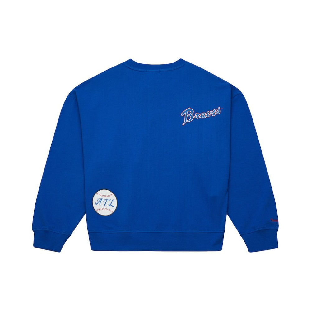 Atlanta Braves Mitchell & Ness Women's Cooperstown Collection Crewneck Sweatshirt - MLB