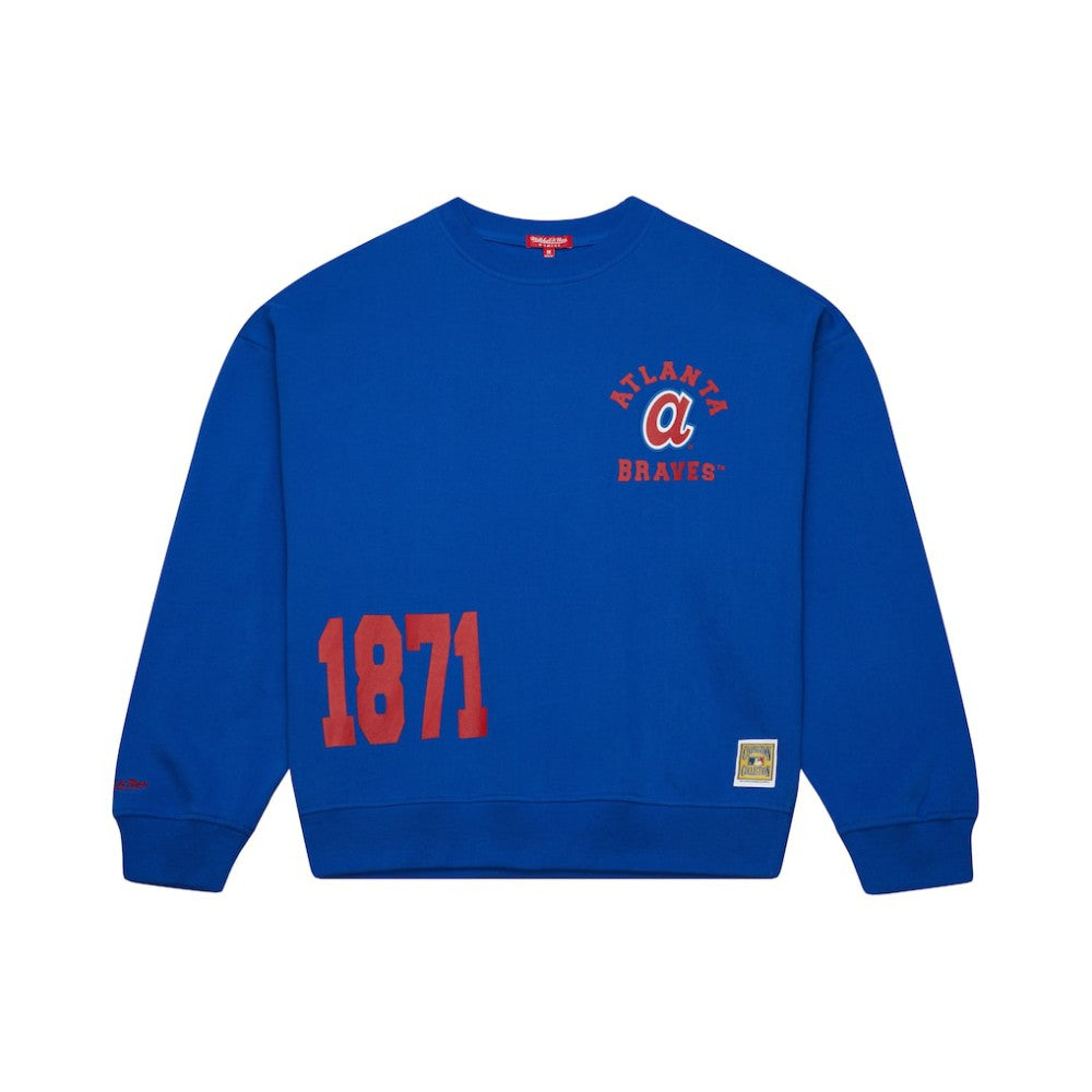 Atlanta Braves Mitchell & Ness Women's Cooperstown Collection Crewneck Sweatshirt - MLB